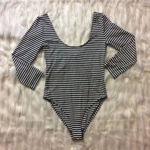 Forever 21 Striped Bodysuit